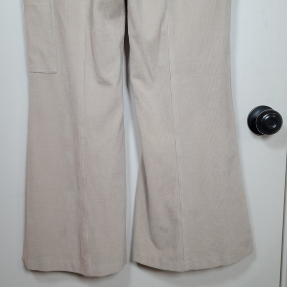 Anthropologie Daily Practice Drawstring Corduroy Wide Leg Slit Pants Size Medium - Picture 7 of 8